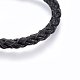 Braided Leather Cord Bracelets BJEW-F347-10B-2