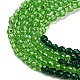 Transparent Gradient Color Glass Beads Strands GLAA-H021-01A-32-3