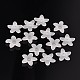 Frosted Acrylic Flower Beads PAB1936Y-10-2