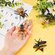 Olycraft 4 個 4 スタイル プラスチック昆虫モデル  バグのおもちゃの置物  学習と教育のおもちゃ  ミツバチとハチ  ミックスカラー  65~79x60~84x20~25mm  1個/スタイル AJEW-OC0003-86-3