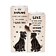 超記念シリーズ木製キャンドルホルダーとキャンドルセット  家の装飾用  単語の長方形  犬の模様  2セット /バッグ AJEW-SD0001-15F-1