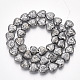 Electroplated Natural Lava Rock Beads Strands G-T126-10B-2
