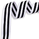 Benecreat 5 Meter / 5.5 Yards 50 mm breites weißes und schwarz gestreiftes flaches Gummiband Stretch-Strickband für Bund- und Nähhandwerksprojekt OCOR-BC0012-16-2