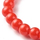 Braccialetto elasticizzato con perline di fiori d'amore per bambini BJEW-JB06954-7