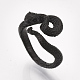 電気泳動合金カフフィンガー指輪  ヘビ  ブラック  usサイズ8 1/2(18.5mm) RJEW-S038-191A-1