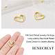 BENECREAT 20pcs 18K Gold Plated Linking Rings Brass Heart Closed Jewelry Connectors for Bracelets Necklace DIY Making KK-BC0006-28G-7