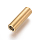 304 両端が接着剤で固定されたステンレス鋼マグネットクラスプ  イオンプレーティング（ip）  マット  コラム  ゴールドカラー  16x5mm  穴：3mm STAS-F227-53A-G-1