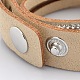 Two Loops Wrap Faux Suede Cord Studded Bracelets BJEW-A103-12-3