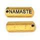 Tibetischen Stil Legierung Rechteck mit Wort Namaste Anhänger TIBEP-Q043-067AG-RS-1