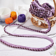 FINGERINSPIRE 13.7 Yards Twisted Lip Cord Trim Purple Twisted Cord Trim Ribbon 16mm Polyester Sewing Luxury Trim Embellishment Handmade Cord Trim for Home Decor Upholstery Curtain Tieback and More OCOR-WH0057-12D-5