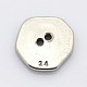 201 Stainless Steel Personalized Flat Round Slice Button STAS-P073-05-2