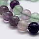 Natürlichen Regenbogen Fluorit Perlenstränge G-P255-01-12mm-3