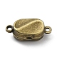 Brass Magnetic Clasps with Loops KK-Q785-08AB-1