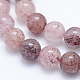 Chapelets de perles aux fraises en quartz naturel G-J373-16-6mm-2