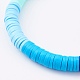 Polymer Clay Heishi Beaded Stretch Bracelets BJEW-JB06027-01-3