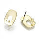 Rack Plating Iron Stud Earring Findings IFIN-N008-008-RS-2