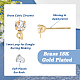 DICOSMETIC 100Pcs Rhinestone Earring Post Golden Earring Stud with Horizontal Loop Cubic Zirconia Stud Earring Brass Ear Stud with 200Pcs Earring Back for DIY Earring Jewelry Making KK-DC0001-12-4