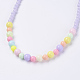 Solid Chunky Bubblegum Acrylic Ball Bead Kids Jewelry Sets SJEW-JS00946-6