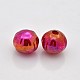 AB Color Crackle Acrylic Flat Round Beads CACR-M003-02-1