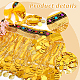 ポリエステルタッセルフリンジトリミング  服飾材料  女性用プラスチックスパンコールとアクリルラインストーンチェーンベルト  ゴールド  1700x40~275x8mm DIY-WH0304-796A-4