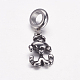304 Stainless Steel Puppy European Dangle Charms OPDL-G006-07AS-1