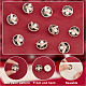 NBEADS 10 Pcs Bee Round Metal Button FIND-NB0002-75-2