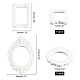 OLYCRAFT 20Pcs 2 Styles Open Bezel Pendant Oval Rectangle Photo Frame Pendant White Resin Open Back Bezel Hollow Charm for Resin Crafts Jewelry Making CRES-OC0001-05-2
