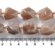 Natural melocotón piedra de luna perlas hebras G-C182-13-02-5