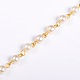 Perlas de cristal redondas hechas a mano cadenas para hacer collares pulseras X-AJEW-JB00036-02-1
