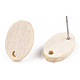 Boucles d'oreilles en bois de frêne EJEW-N017-011-01-3