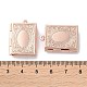 Стойки обшивки латунь медальона подвески KK-F090-04RG-4