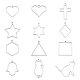 UNICRAFTALE 12pcs 12 Styles Open Back Bezel Pendants Mixed Shapes Stainless Steel Charms Pressed Flower Jewelry for DIY UV Resin Pendants Jewelry Making STAS-UN0016-21P-1