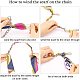 WADORN Silk Ribbon Purse Chain Handles with 5 Colors Wrap Ribbon FIND-WR0002-16-5