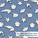 Unicraftale 36Pcs 6 Style 304 Stainless Steel Charms STAS-UN0020-38P-5