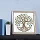 Fingerinspire Baum des Lebens Musterschablonen Dekorationsschablone (6x6 Zoll) Plastikbaumzeichnung Malschablonen quadratisch wiederverwendbare Schablonen zum Malen auf Holz DIY-WH0172-392-7