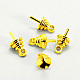 Brass Cup Pearl Peg Bails Pin Pendants KK-C3052-G-RS-1