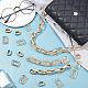 SUPERFINDINGS 100Pcs 2 Styles Spray Painted Acrylic Linking Rings Transparent Quick Link Connectors Plastic Linking Chain for Earring Necklace Jewelry Eyeglass Chain DIY Craft Making KY-FH0001-09-3