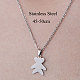 201 Stainless Steel Bear Pendant Necklace NJEW-OY001-09-3