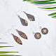 Anattasoul 3 par 3 pendientes colgantes de flor de loto de aleación de estilo para mujer EJEW-AN0004-15-7