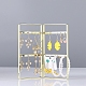 Foldable Iron Screen Earring Stands PW-WG65360-01-1