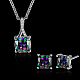 Laiton zircone cubique ensembles de bijoux de partie SJEW-BB18001-2-2