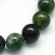 Natural Moss Agate Round Beads Strands G-S151-10mm-1