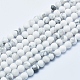 Natürliche Howlith Perlen Stränge G-P353-01-4mm-1