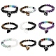 Bracelets extensibles en perles rondes naturelles et synthétiques BJEW-K236-02B-1