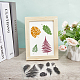 CRASPIRE Leaf Clear Rubber Stamps Plants Ferns Turtleback Leaf Reusable Retro Transparent Silicone Stamp Seals for Journaling Card Making Scrapbooking Photo Album Decorative DIY Christmas Gifts DIY-WH0504-51A-4