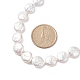 Collier de perles keshi naturelles avec fermoir en laiton pour femme NJEW-JN04058-4