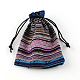 Этнический стиль упаковки ткани мешочки шнурок сумки X-ABAG-R006-10x14-01D-3