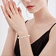12 pièces 12 style fait à la main en argile polymère heisih perlé bracelets extensibles sertis de charme étoile de mer coquille BJEW-SW00035-6