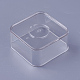 プラスチック製のキャンドルカップ  正方形  透明  38x38x18.5mm  内径：37mm AJEW-WH0096-55-2