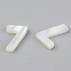 パールシェルのチャームのナチュラルホワイトシェルマザー  数  NUM。7  10x7x2mm  穴：0.8mm SSHEL-R048-004-07-2